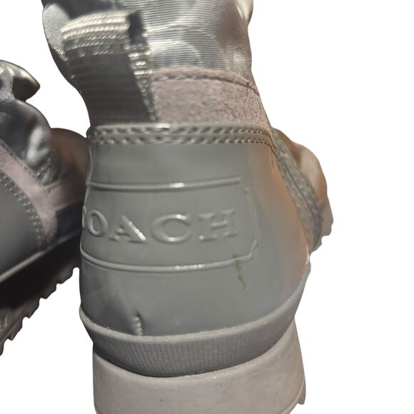 Coach Gray Winter Boots-Signature Print Style Demure A7013- Size 7 - Picture 5 of 9